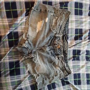 Womens super distressed short shorts